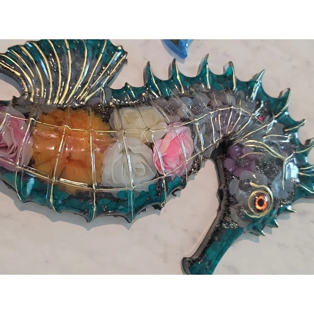 Handmade Resin Seahorses. 1014